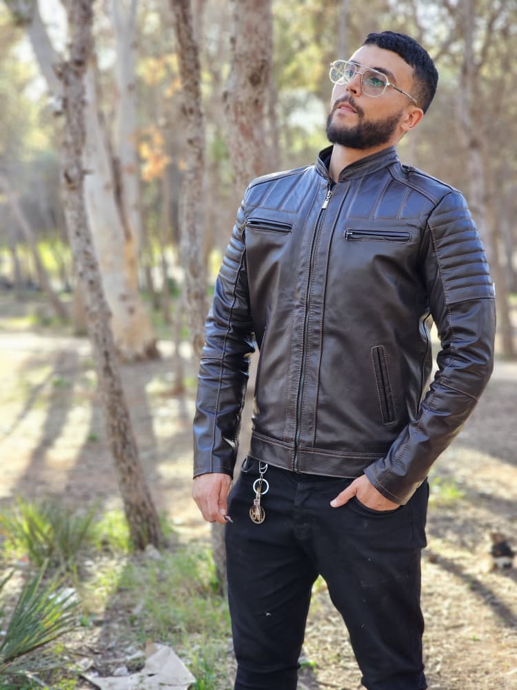 🖤 Veste Black Crown – 100% cuir