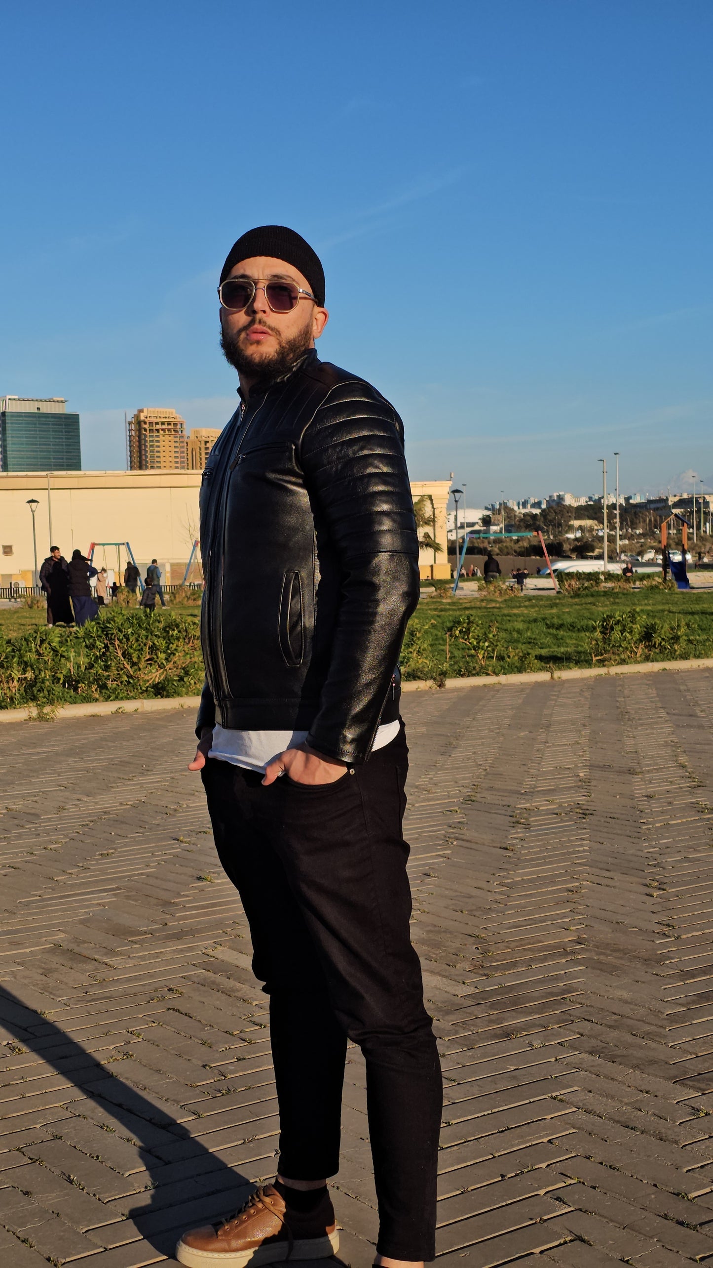 🖤 Veste Black Crown –- 100% cuir