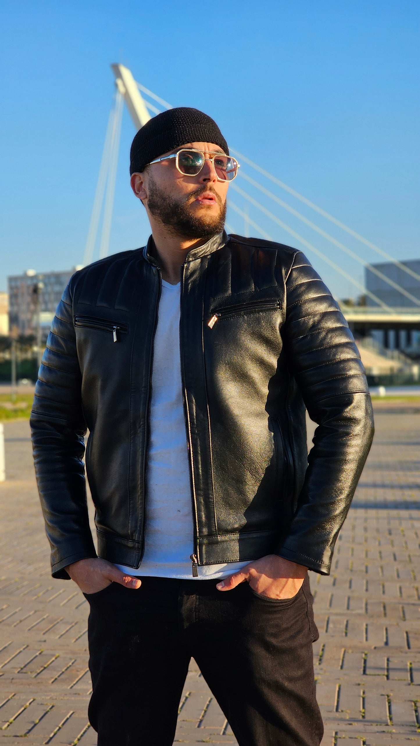 🖤 Veste Black Crown –- 100% cuir