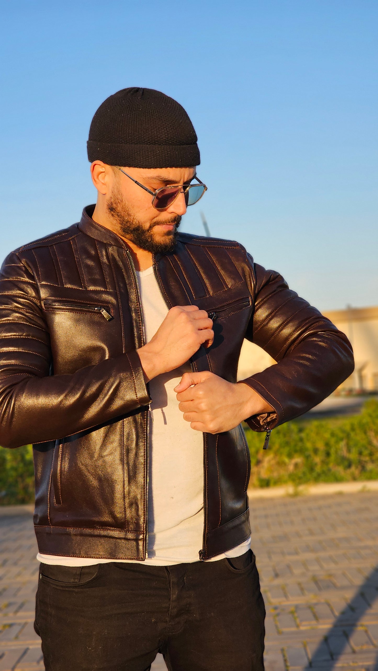 🖤 Veste Black Crown –- 100% cuir