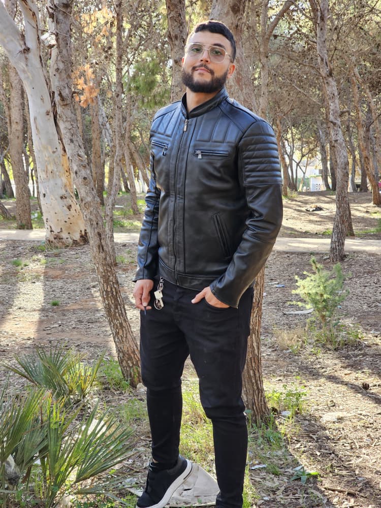 🖤 Veste Black Crown – 100% cuir