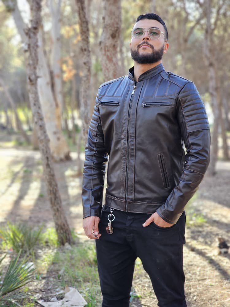 🖤 Veste Black Crown – 100% cuir